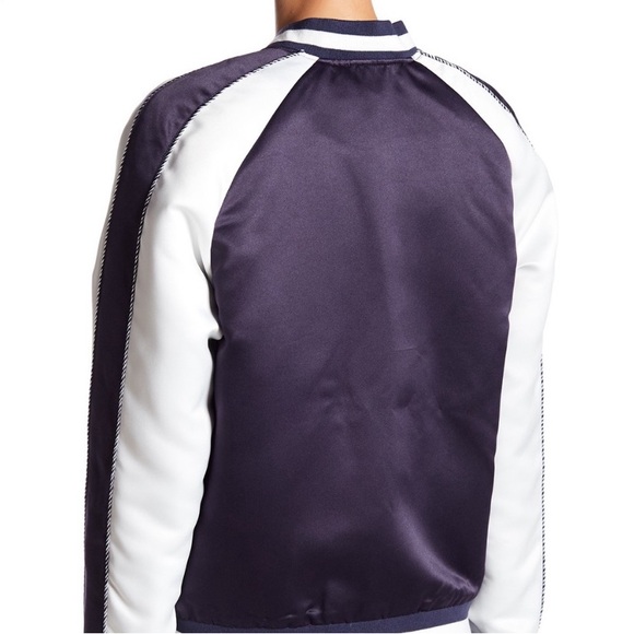 Bagatelle Satin Bomber Jacket - Picture 2 of 7